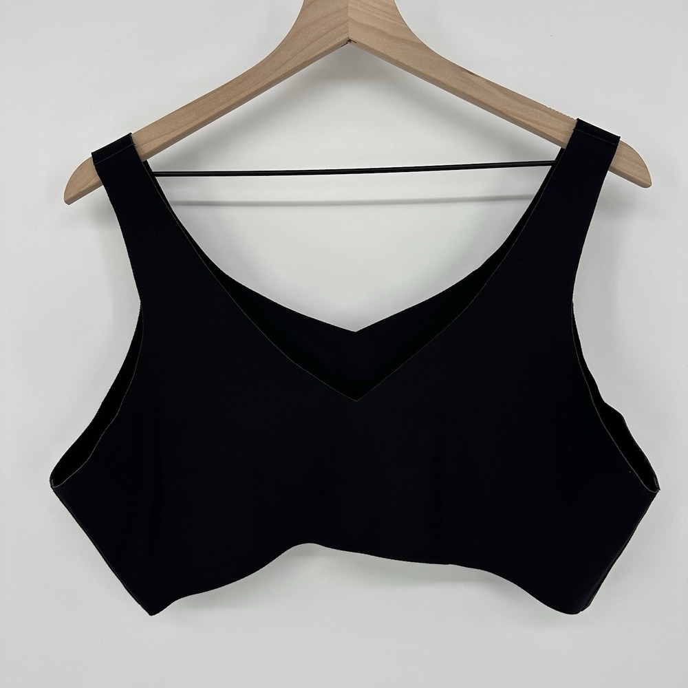 Honeylove V-Neck Bra 2X Black Seamless‎ Wireless Comfort Pullover Removable Pads - Picture 2 of 6